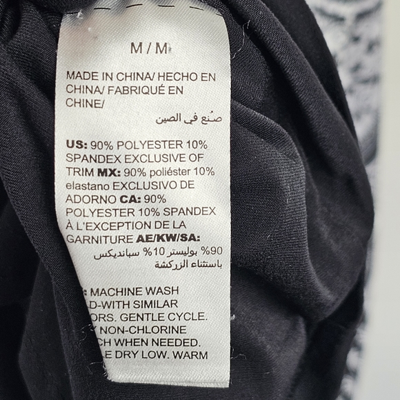 Soma Black White Floral Pattern Knit Sleeveless Belted Maxi Dress Medium - Picture 11 of 16